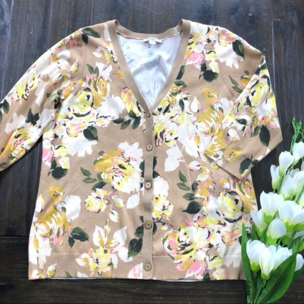 Isaac Mizrahi floral cardigan sz XL